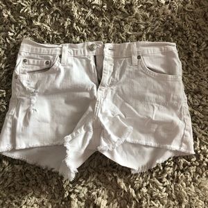 JUSTBLACK white jean shorts NEVER WORN